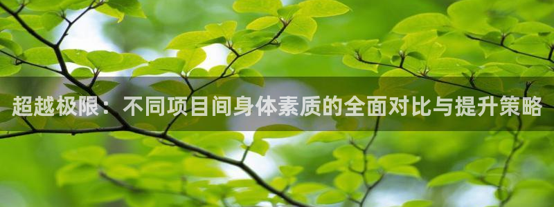 77体育app下载官网：超越极限：不同项目间身体素质的全面对比与提升策略